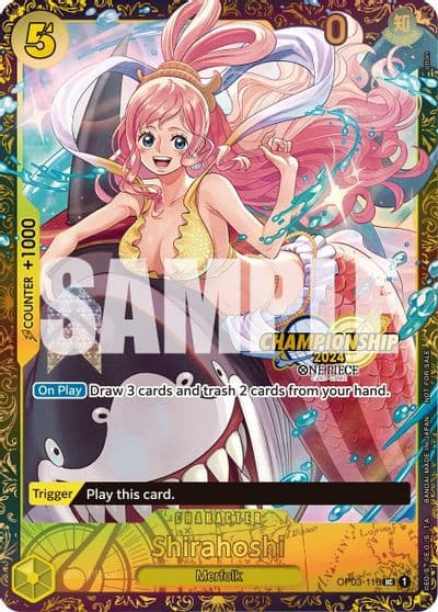 Shirahoshi October Championship 2024 Online Regional One Piece Promotion Cards One Piece card