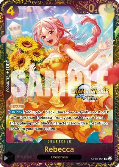 Rebecca October Championship 2024 Online Regional One Piece Promotion Cards One Piece card