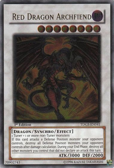 Red Dragon Archfiend UTR The Duelist Genesis Yu-Gi-Oh! card
