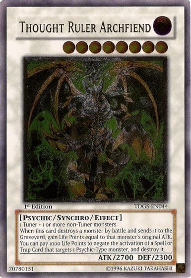 Thought Ruler Archfiend UTR The Duelist Genesis Yu-Gi-Oh! card