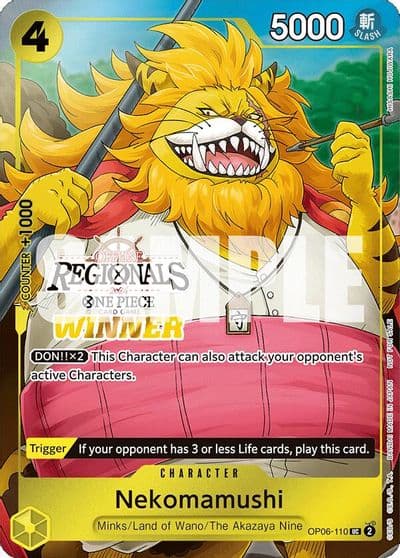 Nekomamushi Offline Regional 2024 Vol 3 Winner One Piece Promotion Cards One Piece card
