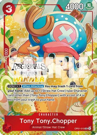 Tony TonyChopper Offline Regional 2024 Vol 3 Winner One Piece Promotion Cards One Piece card