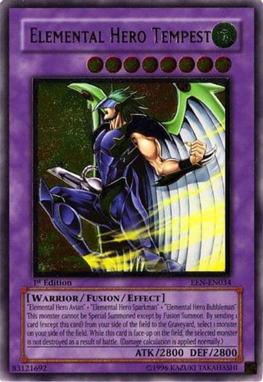 Elemental Hero Tempest UTR Elemental Energy Yu-Gi-Oh! card