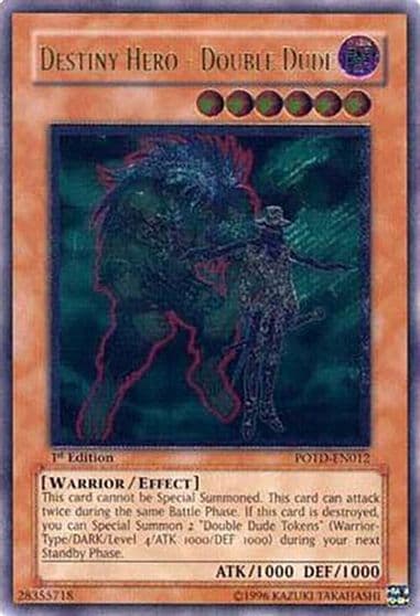 Destiny Hero Double Dude UTR Power of the Duelist Yu-Gi-Oh! card