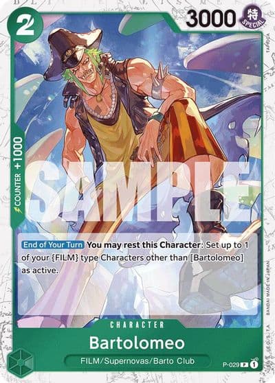 Bartolomeo P 029 Jolly Roger Foil Premium Booster -The Best- One Piece card