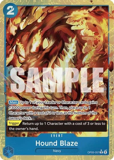 Hound Blaze Alternate Art Premium Booster -The Best- One Piece card