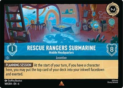 Rescue Rangers Submarine Mobile Headquarters Azurite Sea Lorcana card