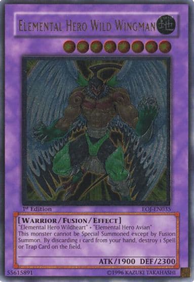 Elemental Hero Wild Wingman UTR Enemy of Justice Yu-Gi-Oh! card