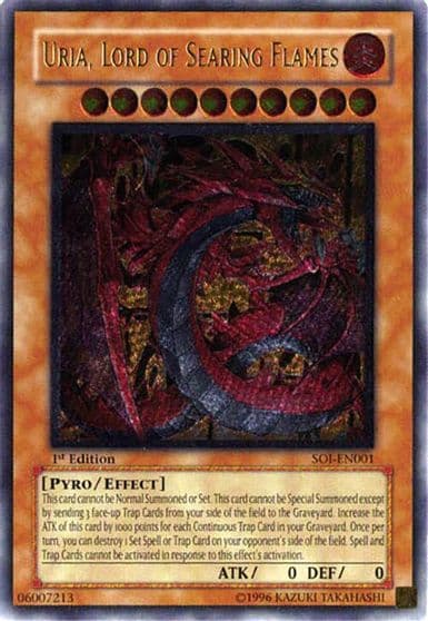 Uria Lord of Searing Flames UTR Shadow of Infinity Yu-Gi-Oh! card