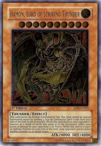 Hamon Lord of Striking Thunder UTR Shadow of Infinity Yu-Gi-Oh! card