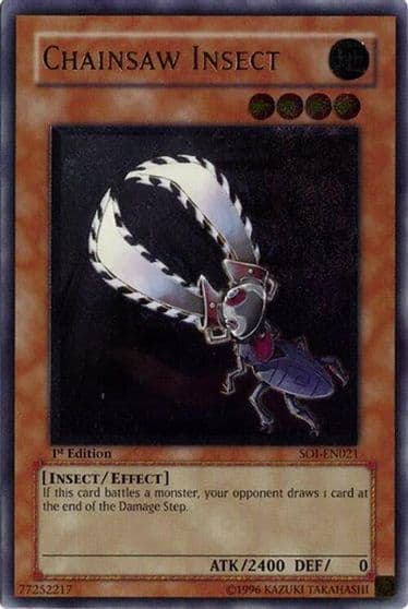 Chainsaw Insect UTR Shadow of Infinity Yu-Gi-Oh! card