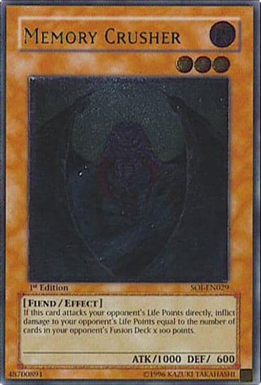 Memory Crusher UTR Shadow of Infinity Yu-Gi-Oh! card