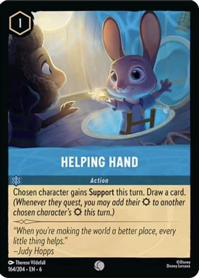 Helping Hand Azurite Sea Lorcana card