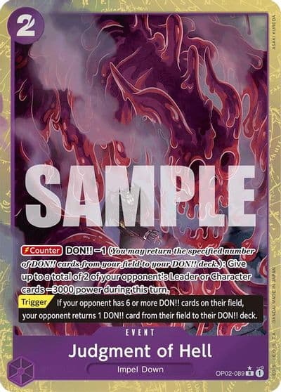 Judgment of Hell Alternate Art Premium Booster -The Best- One Piece card