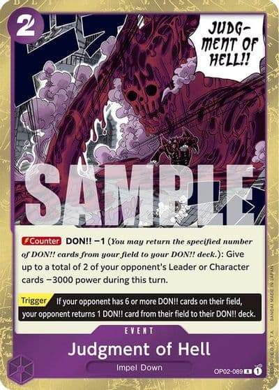 Judgment of Hell Jolly Roger Foil Premium Booster -The Best- One Piece card
