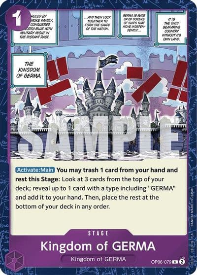 Kingdom of GERMA Jolly Roger Foil Premium Booster -The Best- One Piece card