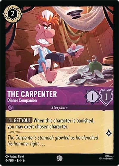 The Carpenter Dinner Companion Azurite Sea Lorcana card