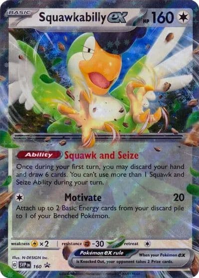 Squawkabilly ex - 160 SV: Scarlet & Violet Promo Cards Pokemon card