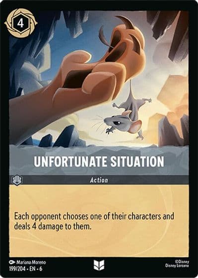 Unfortunate Situation Azurite Sea Lorcana card