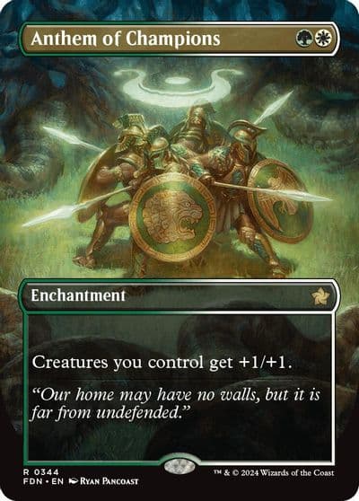 Anthem of Champions Borderless Foundations Magic card