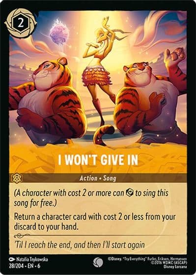 I Wont Give In Azurite Sea Lorcana card