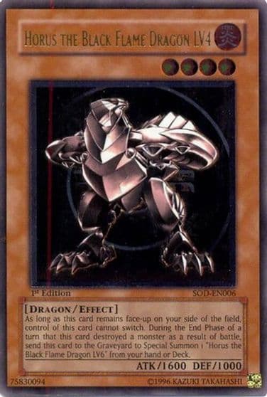 Horus The Black Flame Dragon LV4 UTR Soul of the Duelist Yu-Gi-Oh! card