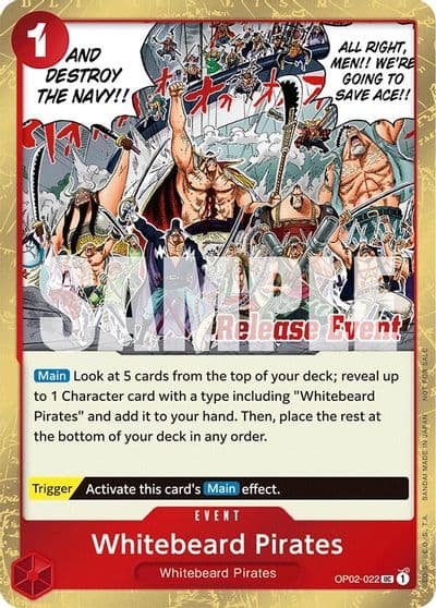 Whitebeard Pirates ST15 ST20 Release Event Winner Pack One Piece Promotion Cards One Piece card