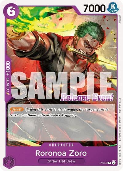 Roronoa Zoro ST15 ST20 Release Event Pack One Piece Promotion Cards One Piece card