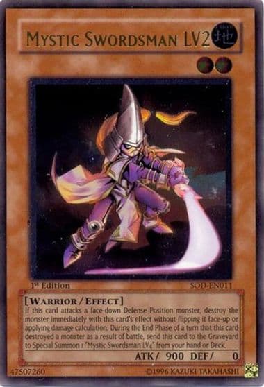 Mystic Swordsman LV2 UTR Soul of the Duelist Yu-Gi-Oh! card
