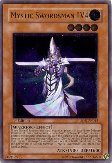 Mystic Swordsman LV4 UTR Soul of the Duelist Yu-Gi-Oh! card