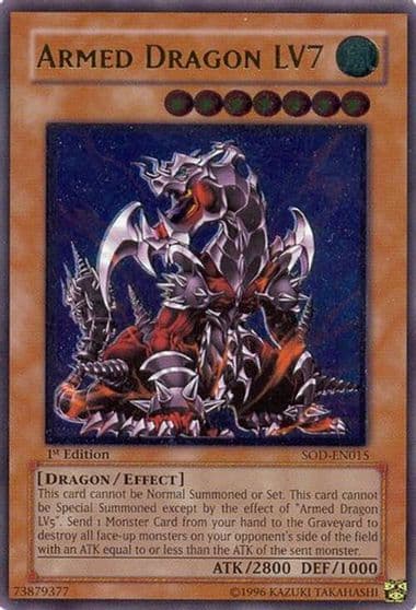 Armed Dragon LV7 UTR Soul of the Duelist Yu-Gi-Oh! card