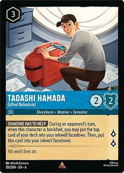 Tadashi Hamada Gifted Roboticist Azurite Sea Lorcana card