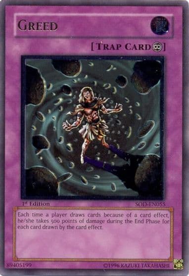 Greed UTR Soul of the Duelist Yu-Gi-Oh! card