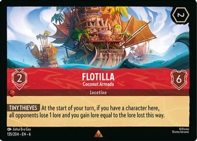 Flotilla Coconut Armada Azurite Sea Lorcana card