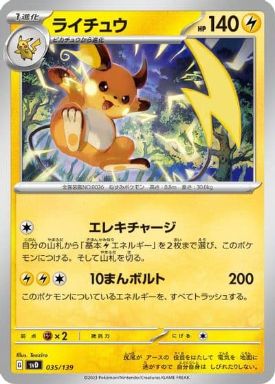 Raichu SV: ex Start Decks Pokemon card