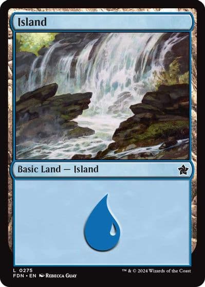 Island 0275 Foundations Magic card