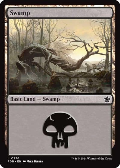 Swamp 0276 Foundations Magic card