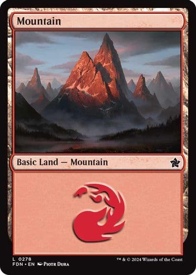 Mountain 0278 Foundations Magic card