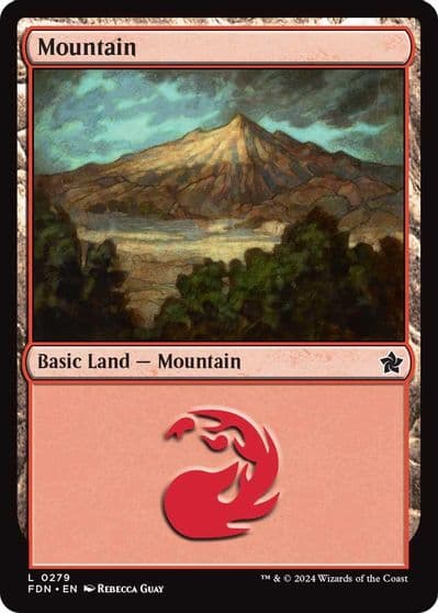 Mountain 0279 Foundations Magic card