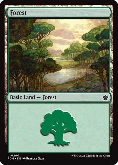 Forest 0280 Foundations Magic card