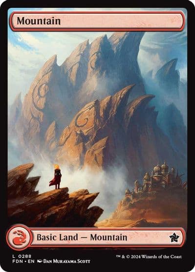 Mountain 0288 Foundations Magic card
