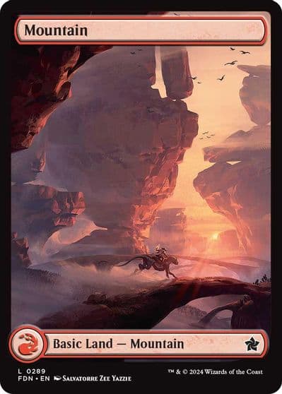 Mountain 0289 Foundations Magic card
