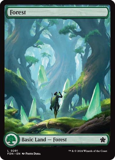 Forest 0291 Foundations Magic card