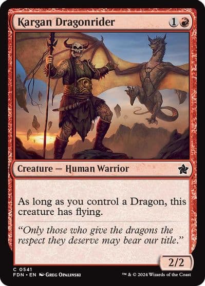 Kargan Dragonrider 0541 Foundations Magic card