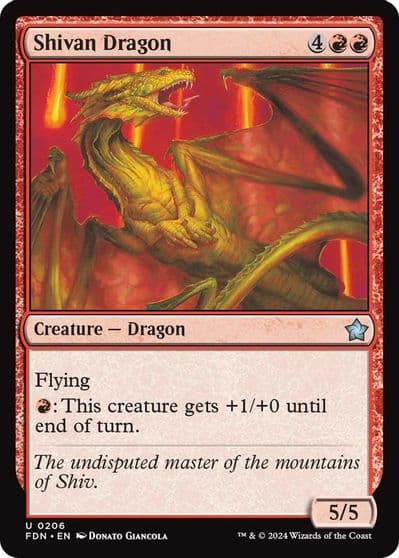 Shivan Dragon 0206 Foundations Magic card