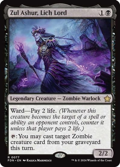Zul Ashur Lich Lord Foundations Magic card
