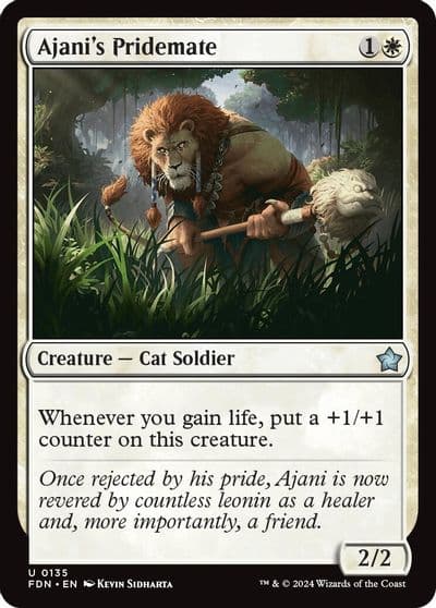 Ajanis Pridemate Foundations Magic card