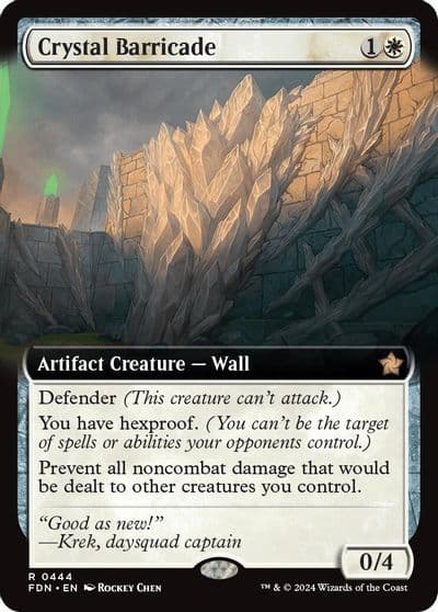 Crystal Barricade Extended Art Foundations Magic card