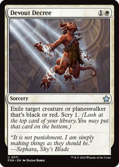 Devout Decree Foundations Magic card