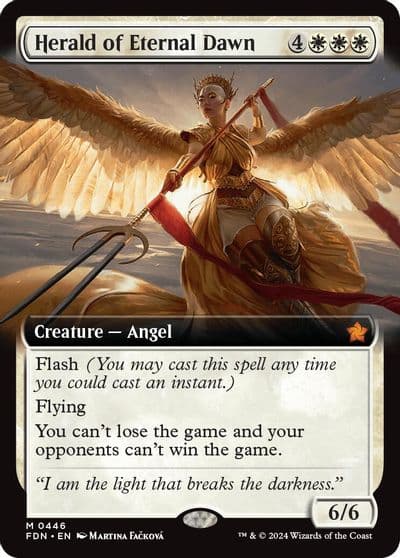 Herald of Eternal Dawn Extended Art Foundations Magic card